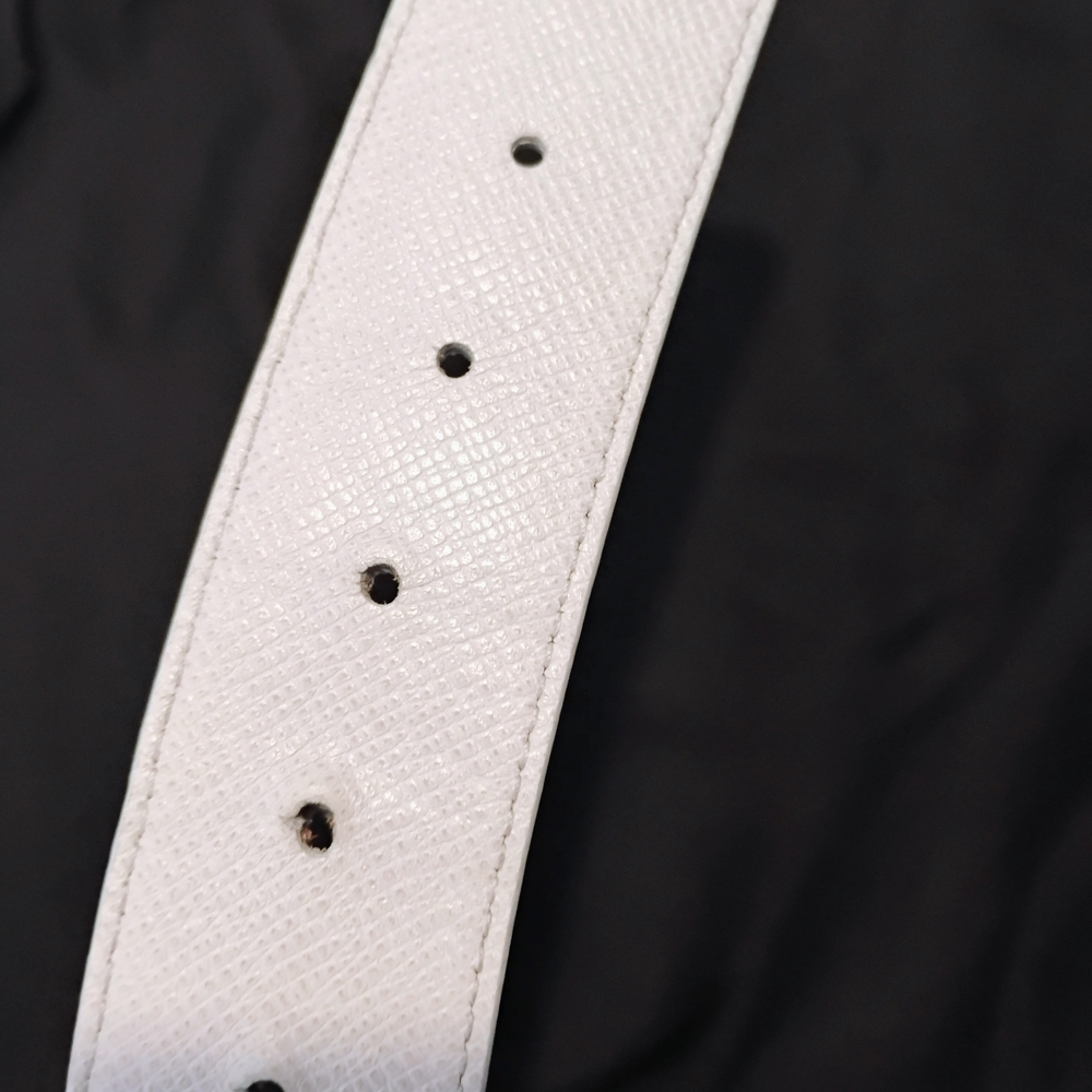 Louis Vuitton White Monogram Belt with Silver Accent - Picture 6 of 7